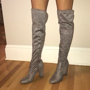 IVANKA TRUMP gray suede